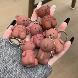 Matte Bear Lip tint Velvet Matte Cute Portable Keychain Pendant Long Lasting Waterproof Lipstick