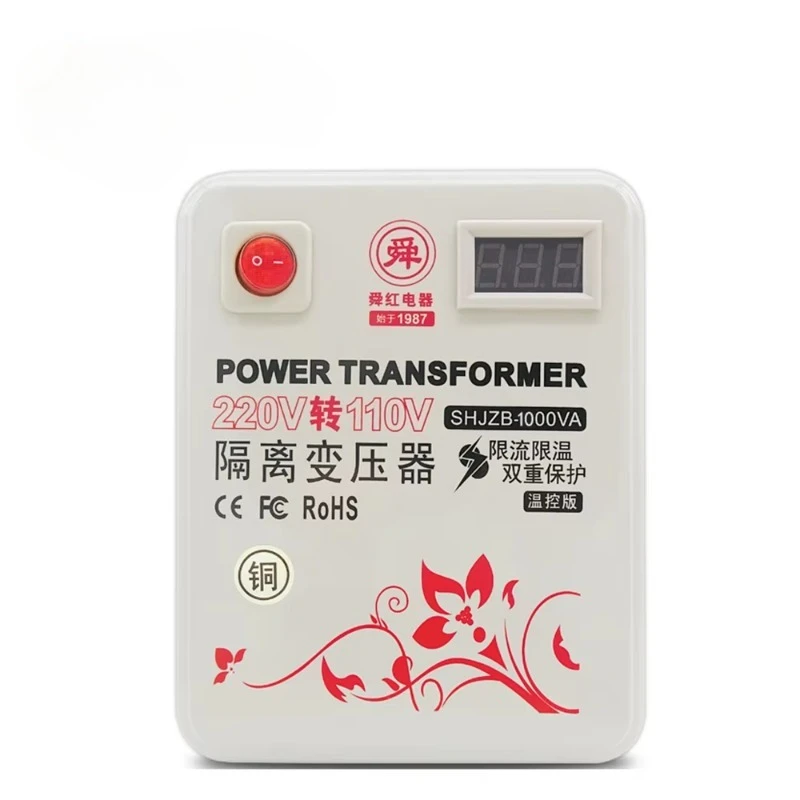 

Настраиваемый тороидальный трансформатор 1000 Вт с одинарной изоляцией для бытового использования, преобразователь напряжения 250В-100В, CE ROHS