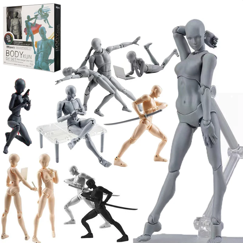

BODY KUN BODY CHAN Action Figures Archetype He She Ferrite Collectible Models Toy Stand Joint Movable Dolls Kids Christmas Gifts