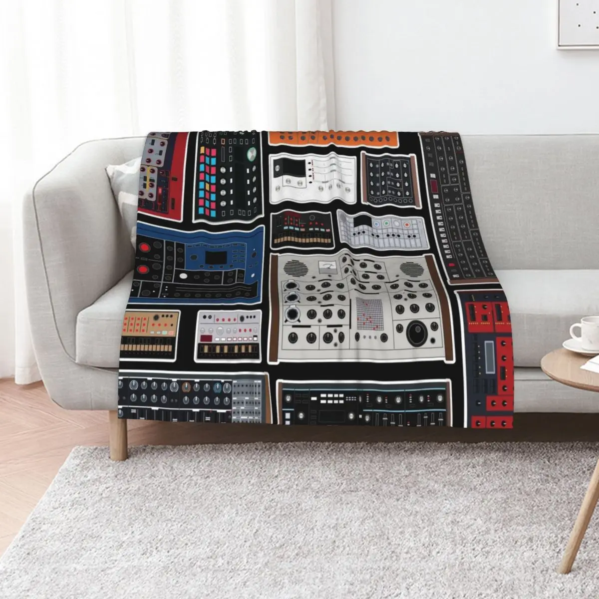 

Synthesizer Collection Throw Blanket for winter Thins wednesday Thermals For Travel Blankets
