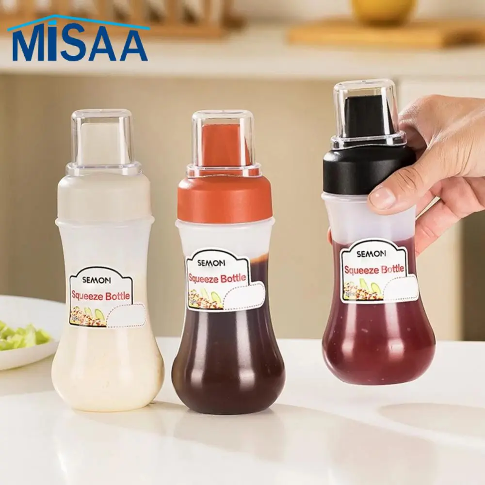 Sauce Bottle High Quality Material Easy To Use 3 Colors Condiment Bottles Condiment Squeeze Bottle Five Hole Design +pe+pc