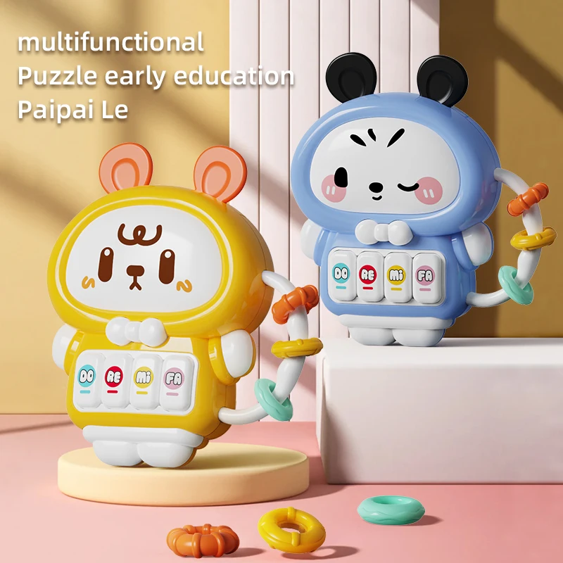 ของเล่นดนตรี - รูปทรงกระต่ายน่ารัก ของเล่นเสริมพัฒนาการแบบอินเทอร์แอคทีฟ สีสันสดใส ของเล่นเด็ก/ดีไซน์น่าสนใจ/ปลอดภัยสำหรับเด็ก