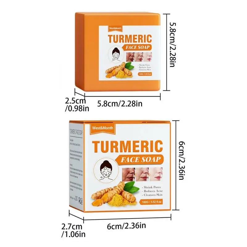 Turmeric Ginger Soap Anti Acne Skin Brighten Face Cleansing Soap Remove Pimples Dark Handmade Turmeric Face Soap Bar