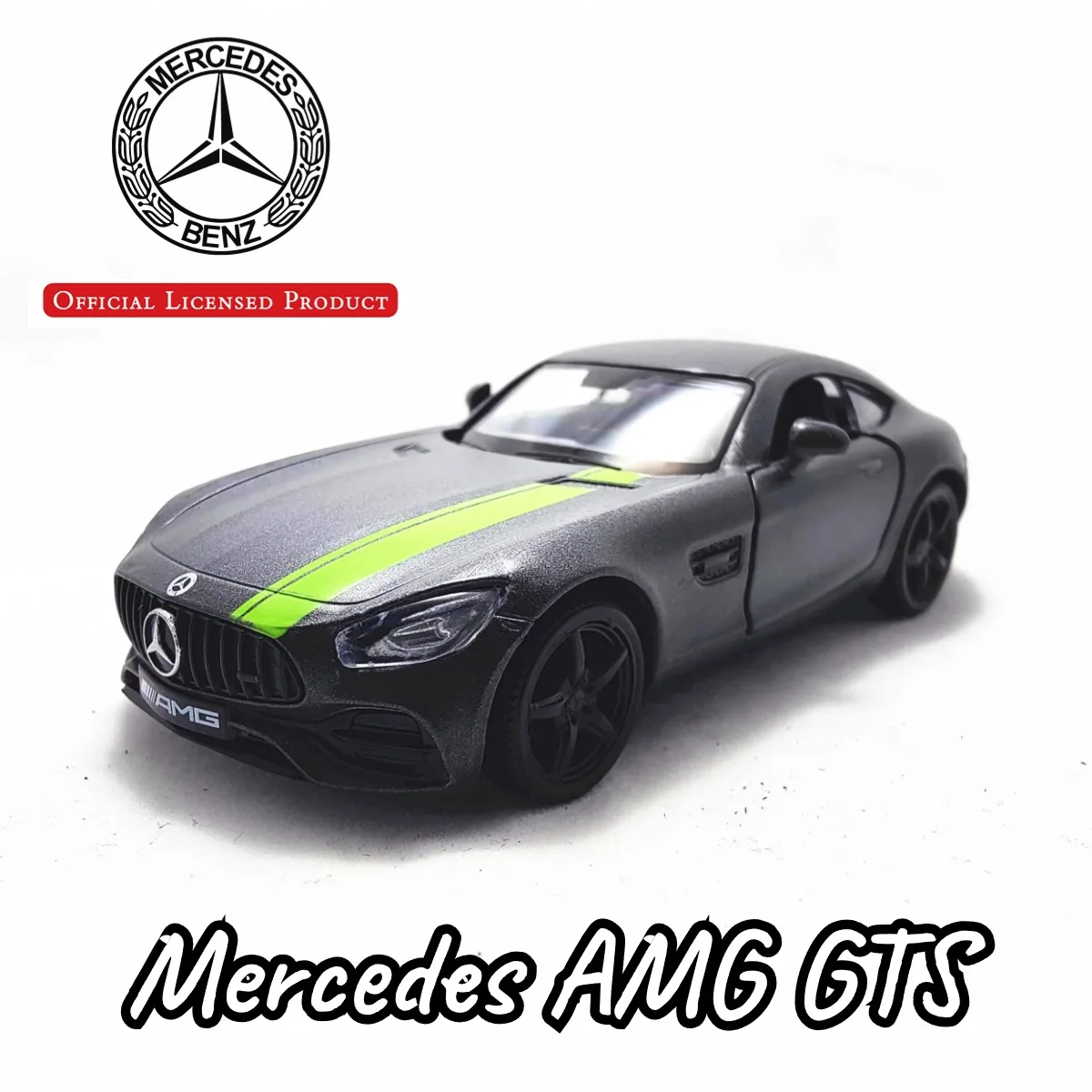 1:36 Car Model Mercedes AMG GTS Scale Metal Diecast Replica Home Office Miniature Art Vehicle Hobby Decoration Kid Boy Toy