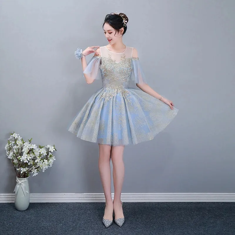 

Новая вечерние красочные марлевые пышные юбки для женщин-хозяев, небольшие вечерние платья с модными темпераментными мини-юбками