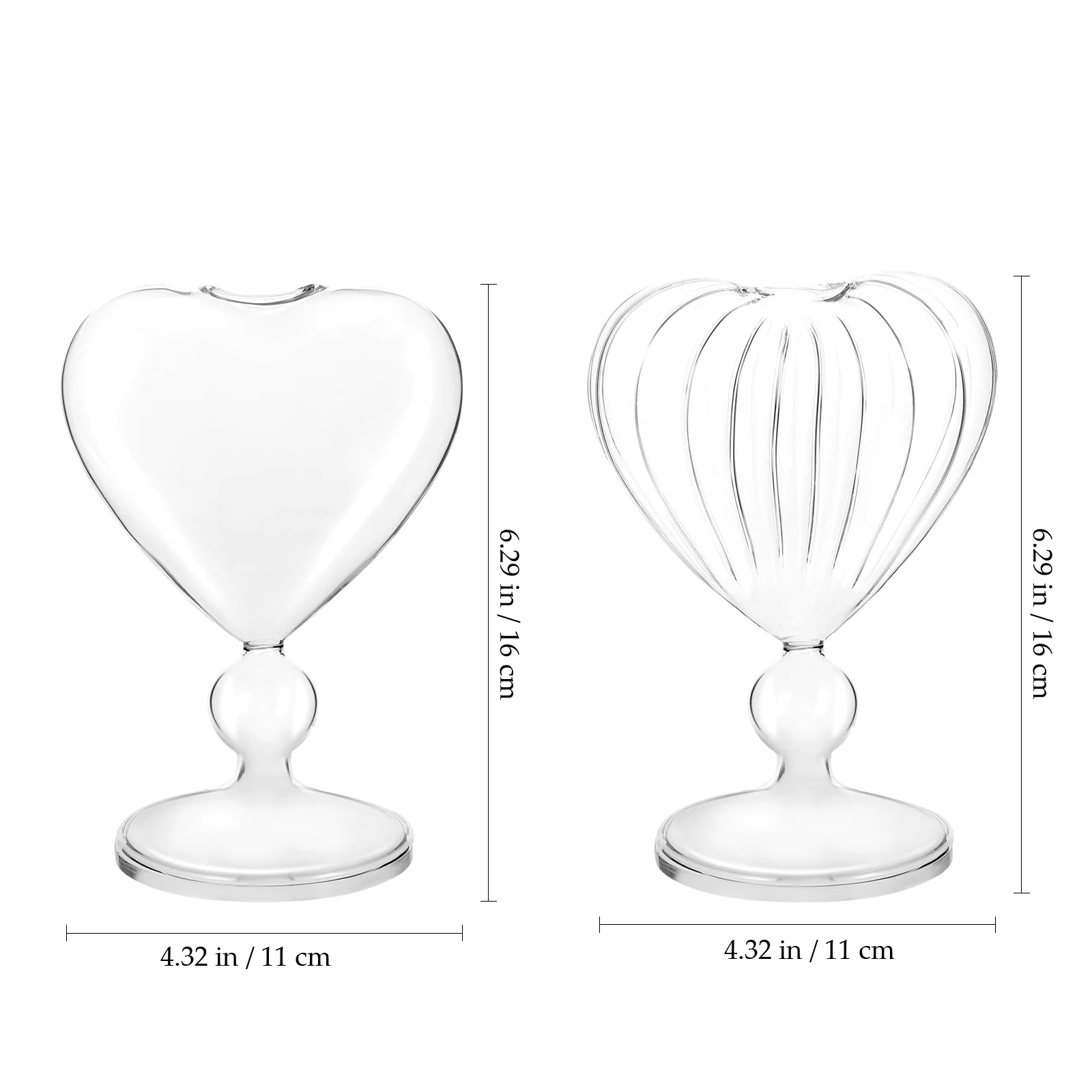 

2Pcs Clear Heart Wine Glasses Stunning Cocktail Goblets for Romantic Parties and Special Occasions Heart Shaped Wine Glasses