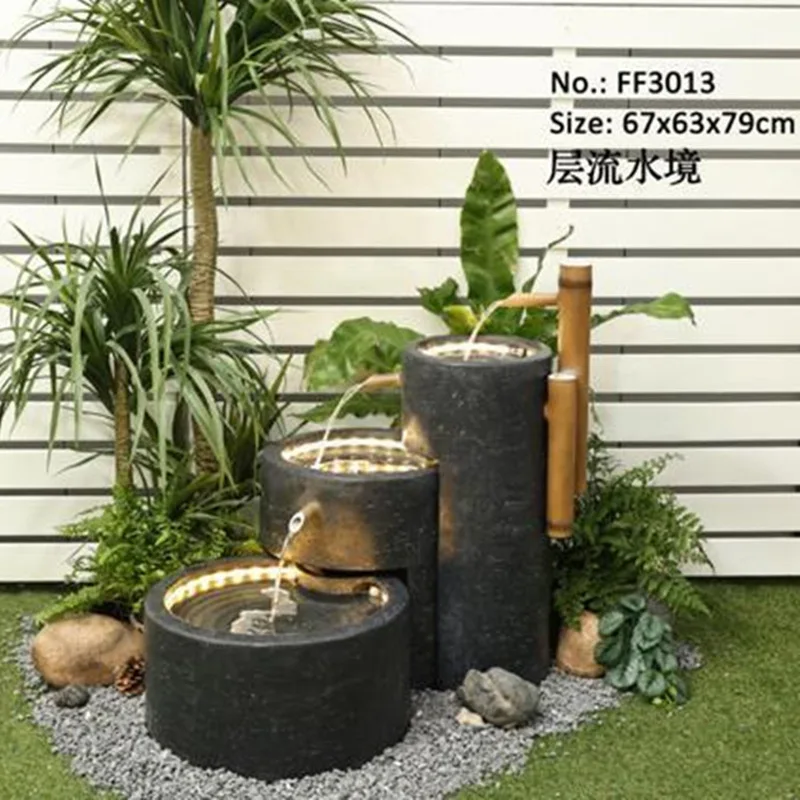 Beautifully designed courtyard art decoration indoor waterfall large decorative waterfall wall stone water feature fountain
