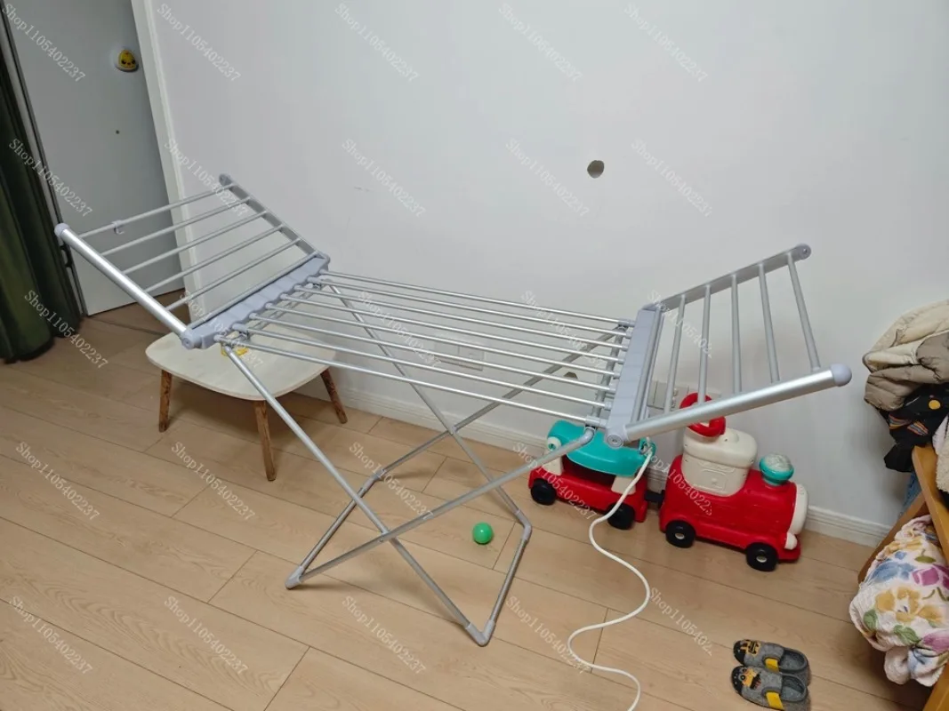 Rainy season electric heating drying folding drying rack floor space aluminum constant temperature silent indoor dormitory