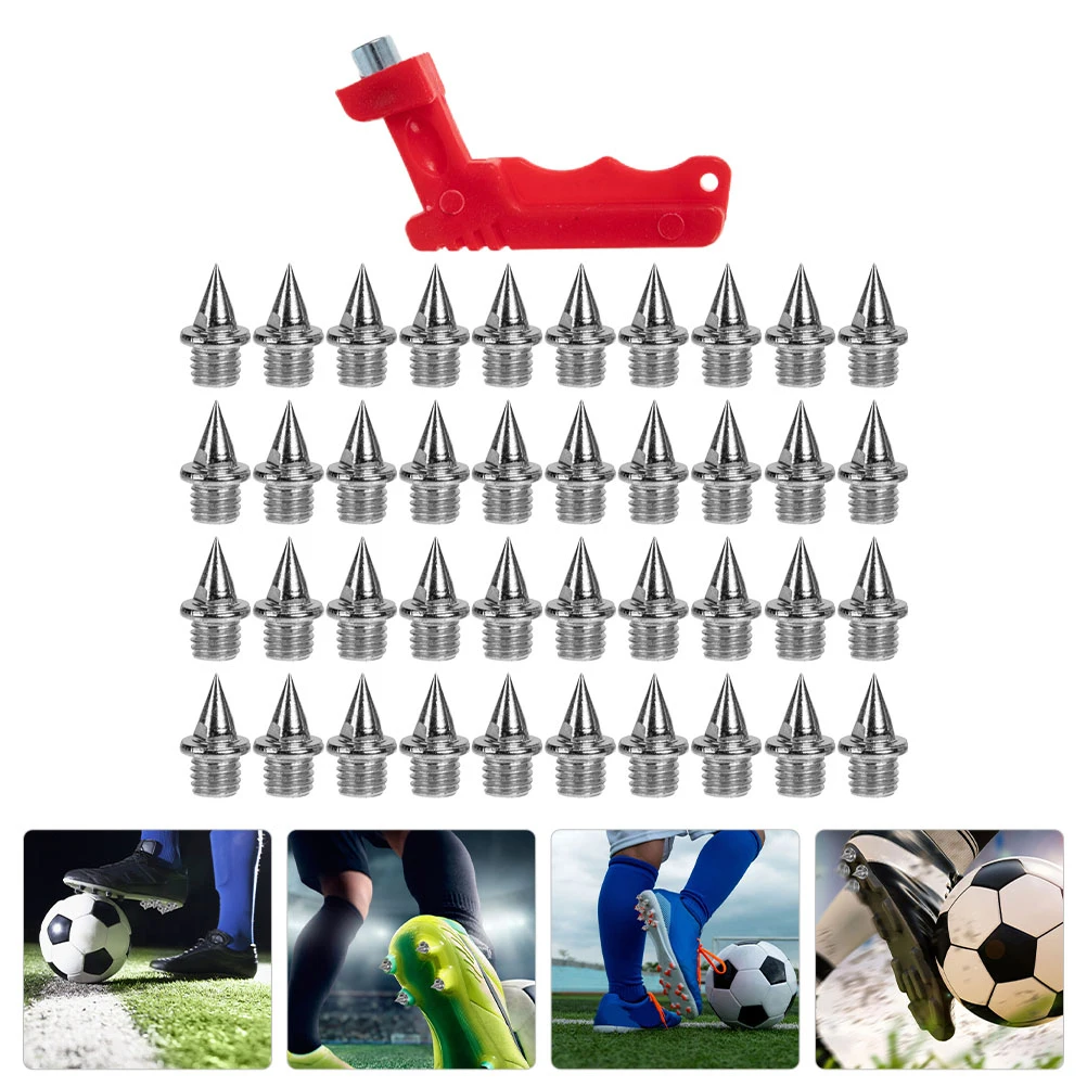 1 set Track Spikes Replacement Studs 1/4 Inch Stainless Steel Golf Spike Wrench Included Running Training Parts