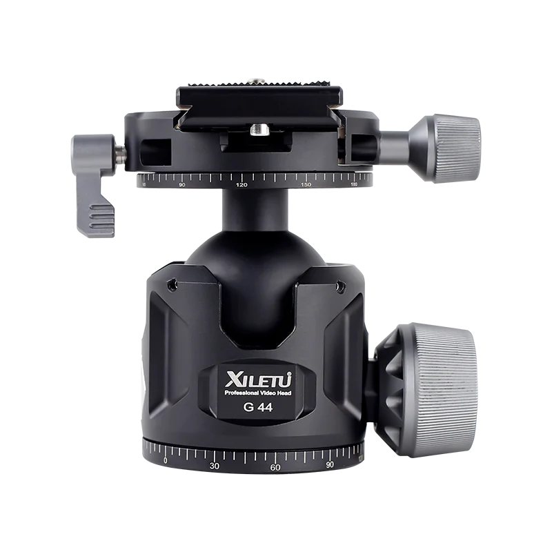 44mm Low gravity Camera Aluminum Alloy tripod ball head heavy duty video camera ball head with Quick Release Plate