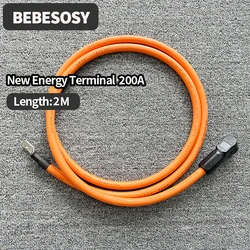 New Energy Terminal 200A Cable 2Meters M8 Elbow Power Connector Household Battery Input Output Connection