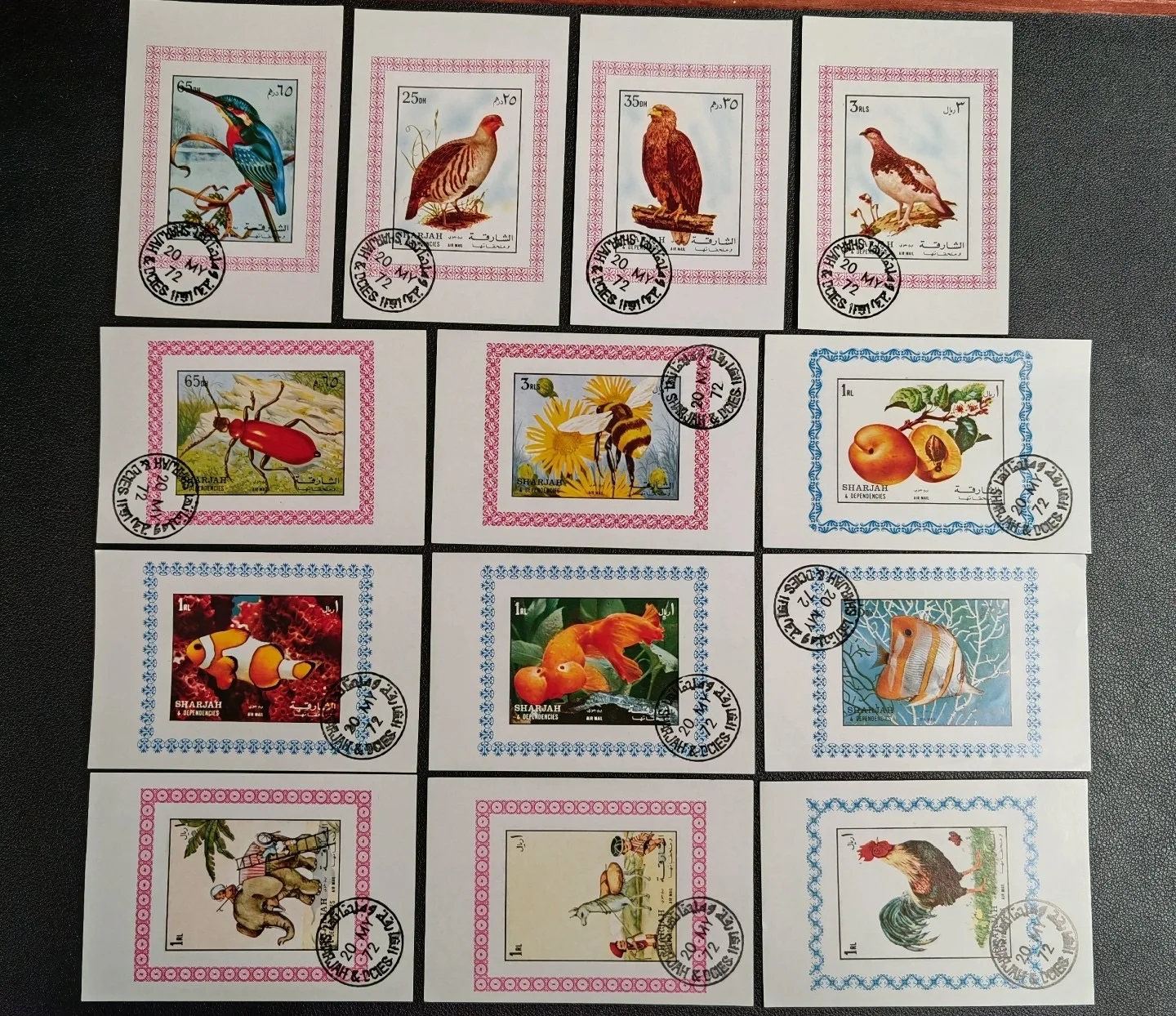 طوابع بريدية مستعملة حقيقية من الإمارات العربية المتحدة 40 طوابع مختلفة طوابع بريدية قابلة للجمع في الشرق الأوسط دبي شجرة أجمان أبو ظبي #6