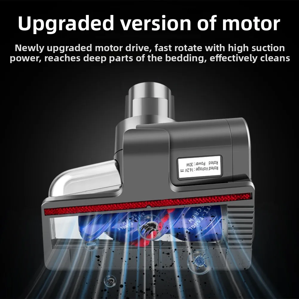 Dyson V7 V8 V10 V11 V15 Mattress Tool - Anti-Tangle Motorized Brush Roller for Dust Mites, Pet Hair & Deep Cleaning