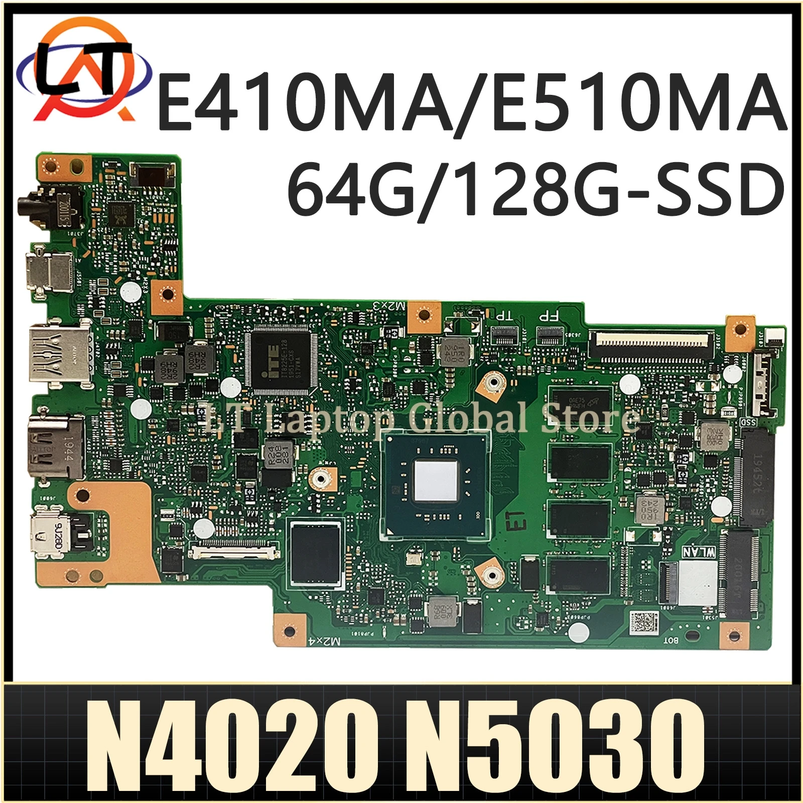 Материнская плата для ноутбука ASUS E410M E410MA E410MAB E510MA E510MAB R429M F414MA N4020/N4120 N5030, процессор 4 ГБ/8 ГБ ОЗУ, 14/15 дюймов, материнская плата