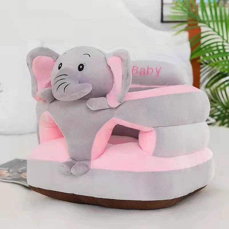 

Cartoon Elephant Baby Sofa Anti-fall Seat, Infant Learn Sitting Helper, Thickened Large Tatami Baby Dining Chair For 3-9 Months