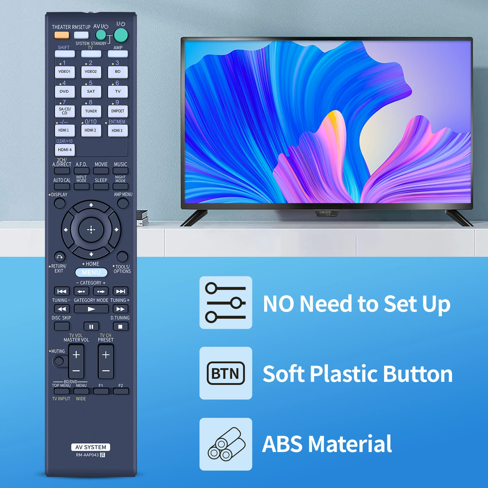 Télécommande RM-AAP043 pour Sony STR-DH800 AV Système Récepteur