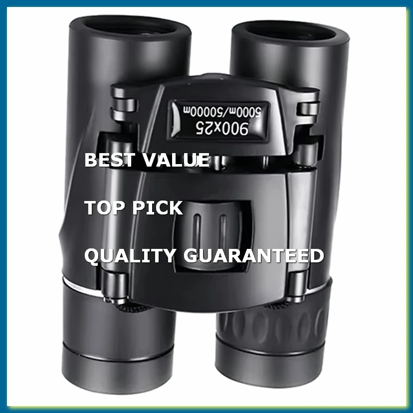 900x25 HD Zoom Portable Powerful Binoculars Long Range Folding Low Light Binoculars for Outdoor Camping