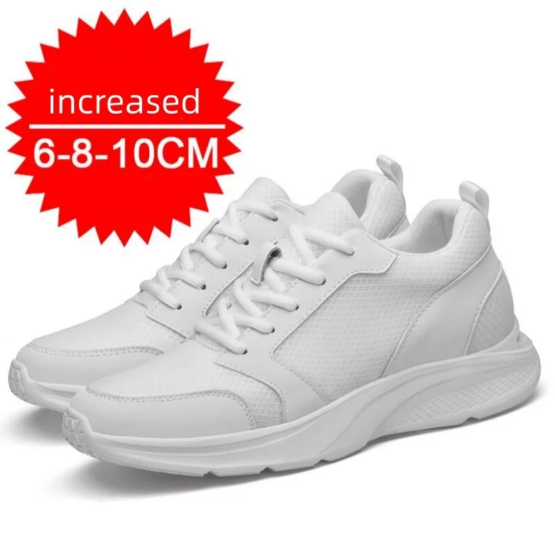 Sommerliche Sneaker mit Absatz für Herren – Schuhe mit integrierter Erhöhung, 8 cm hohe Einlegesohlen, versteckter Absatz, Sportschuhe mit Innensohle zur Erhöhung der Körpergröße_voghion.com