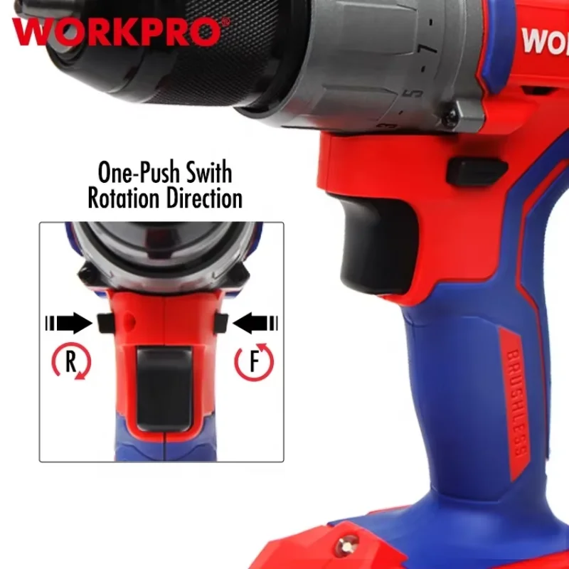 Punta KPRO-Perceuse électrique sans fil, 13mm, 1/2 pouces, sans balais, 20V, lithium