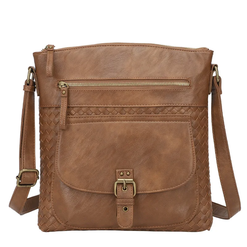 

Women Vintage Saddle Bag Crossbody Shoulder Handbag Chic Designer Style Small Square Purse