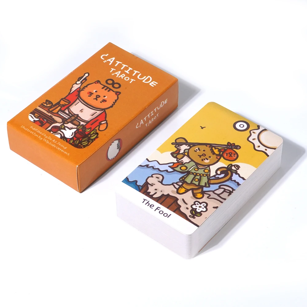 

Cattitude Tarot cards Guidebook cute cat Card Game Tarot Deck