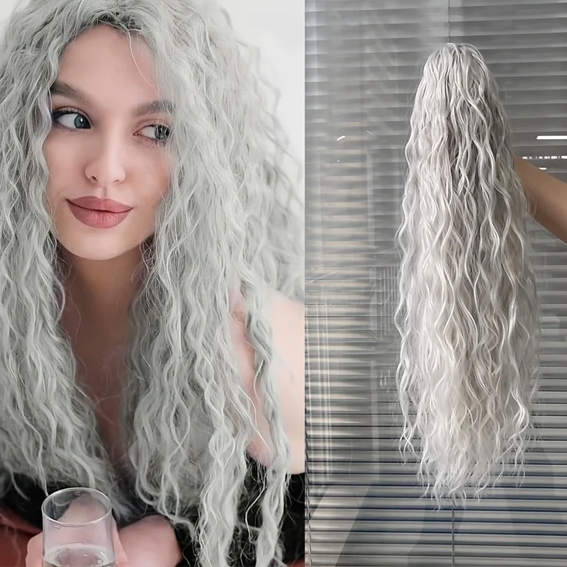 

orange water ripple synthetic wig has good heat resistance and is more natural suitable for daily wear in female cosplay