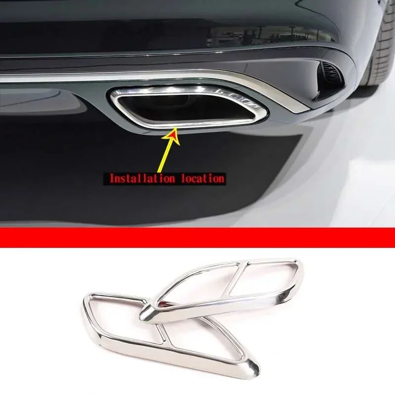 

For 2021 Jaguar F-PACE/XFL stainless steel car four-out tail throat decorative frame cover sticker car exterior accessories