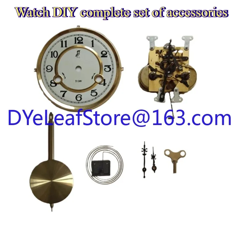 

31 day mechanical floor clock F-type movement winding DIY complete set of accessories parts