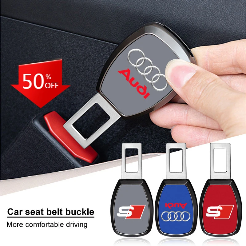 Image of Auto-Embleme Sicherheitsgurt-Clip-Verlängerung Sicherheitsgurtschloss-Stecker für Audi A3 A6 Q3 B5 B6 B7 B8 B9 Q7 8P 8V 8L A5 A4 C6 C5 C7