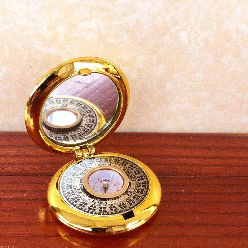 Pocket Feng Shui Compass Luo Pan Tool Dowsing Rod Master Blessed Home Decor