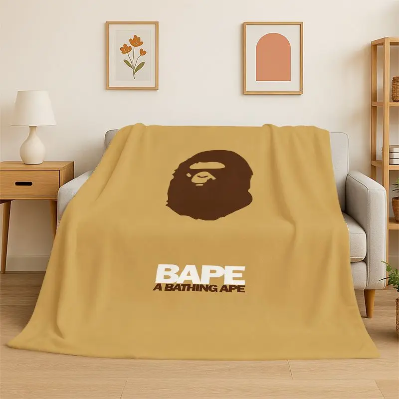 3D Fashion B-Bape Camouflage Soft Plush Blanket,Flannel Throw Blanket for Living Room Bedroom Bed Sofa Cover Picnic Office Gift