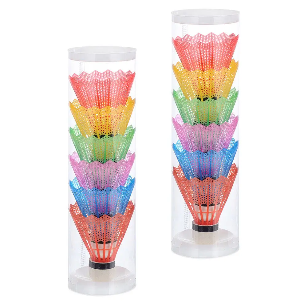 

12 легких пластиковых воланов для бадминтона с головкой из пеноматериала, премиум-материал, легко носить с собой, идеальный подарок для игроков и семей