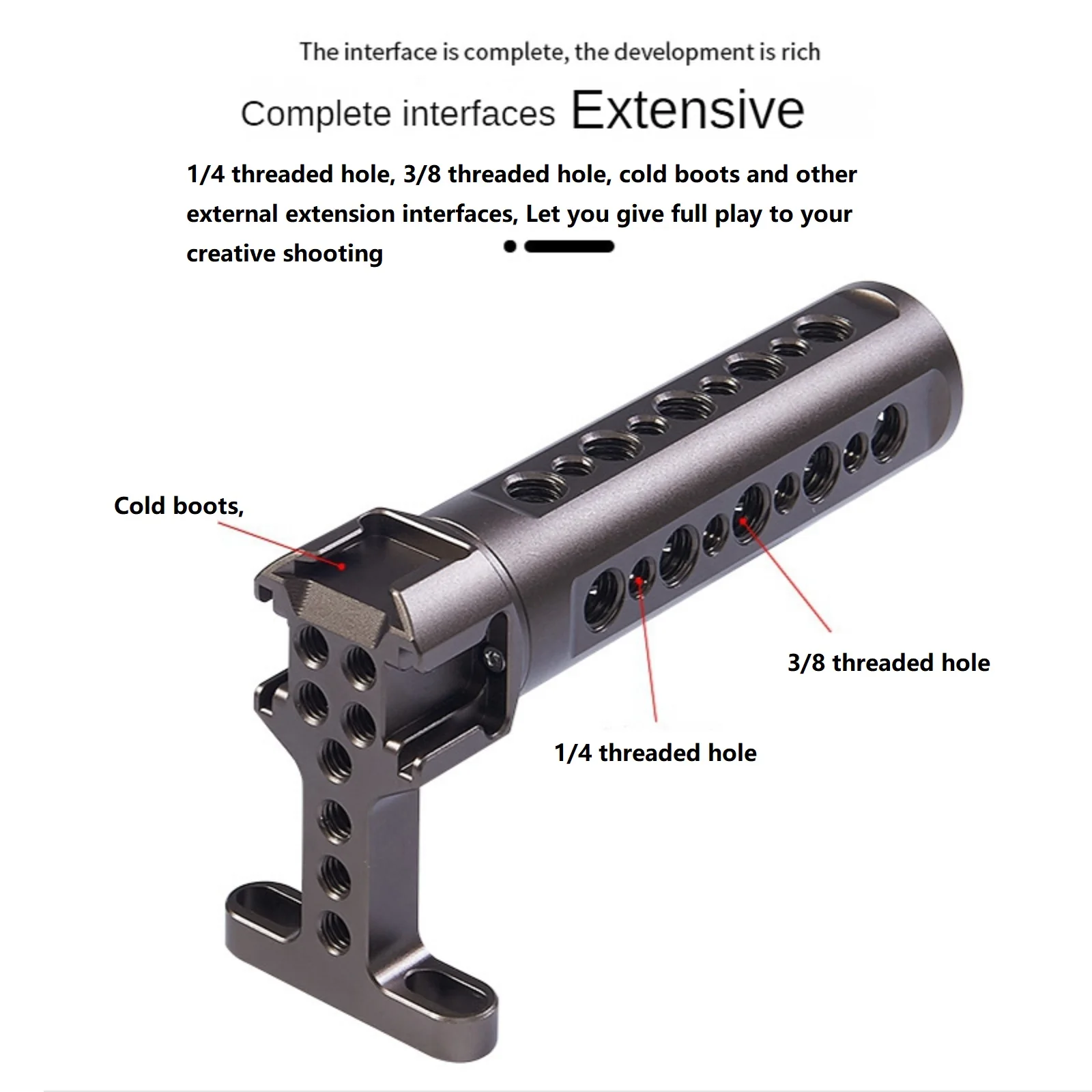 Metal Top Handle With Cold Shoe Portable Camera Handle For Shoot Fit For Sony For Canon For Nikon Camera Cage Accessories