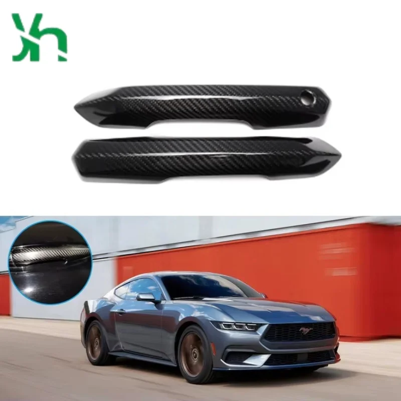 Для Ford Mustang внешняя дверная ручка из углеродного волокна, роскошный бизнес-стиль, автомобильный бампер