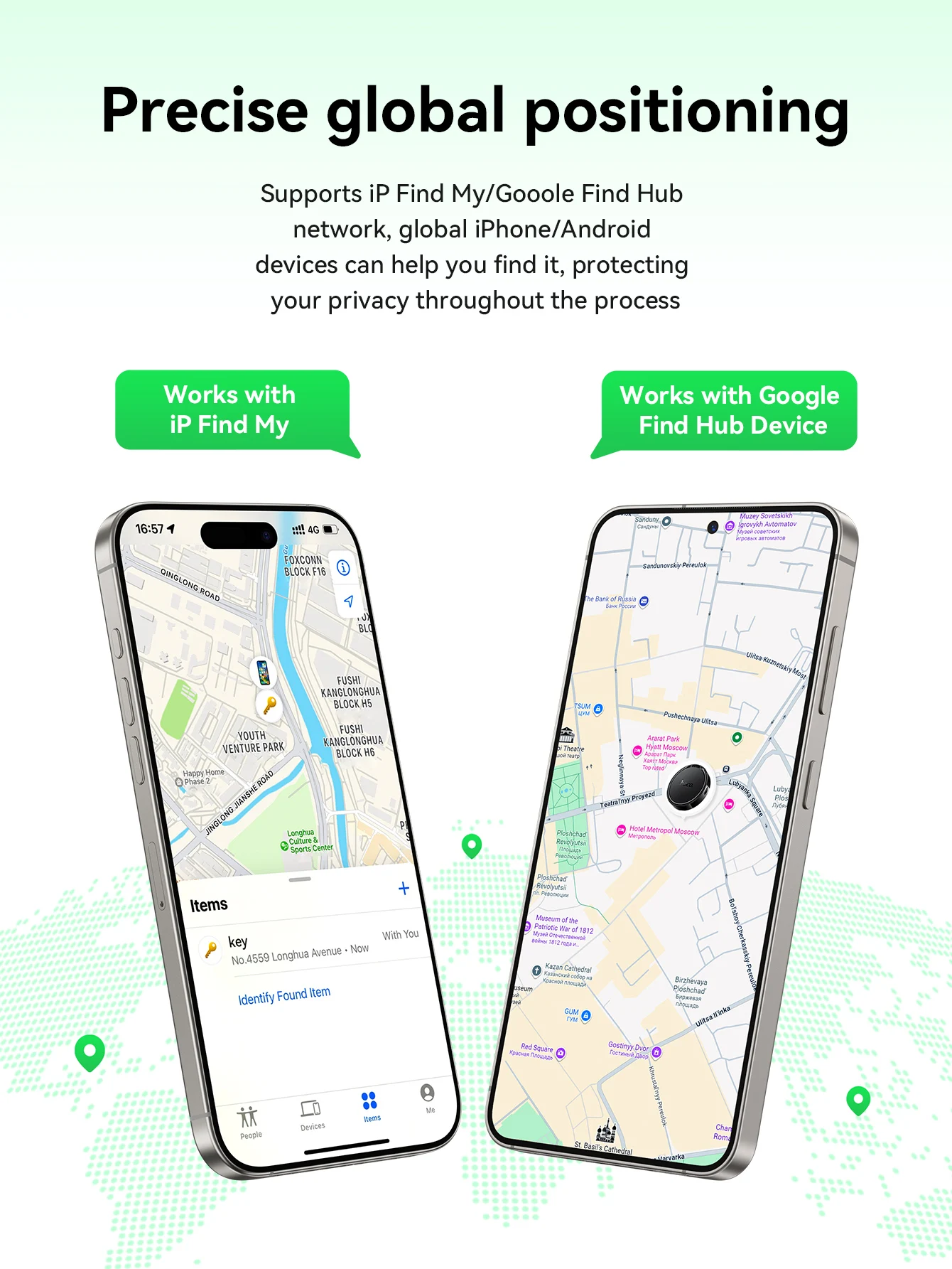 Dual Systems Airtag Bluetooth Mini Car Pet Anti-Lost Locator Compatible with iOS And Android Find My