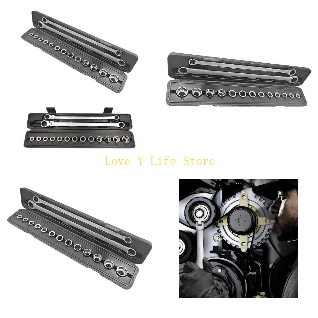 

L74C Reliable Ratchet Wrench Spanner for Auto Repair Home Hardware Combination Tool