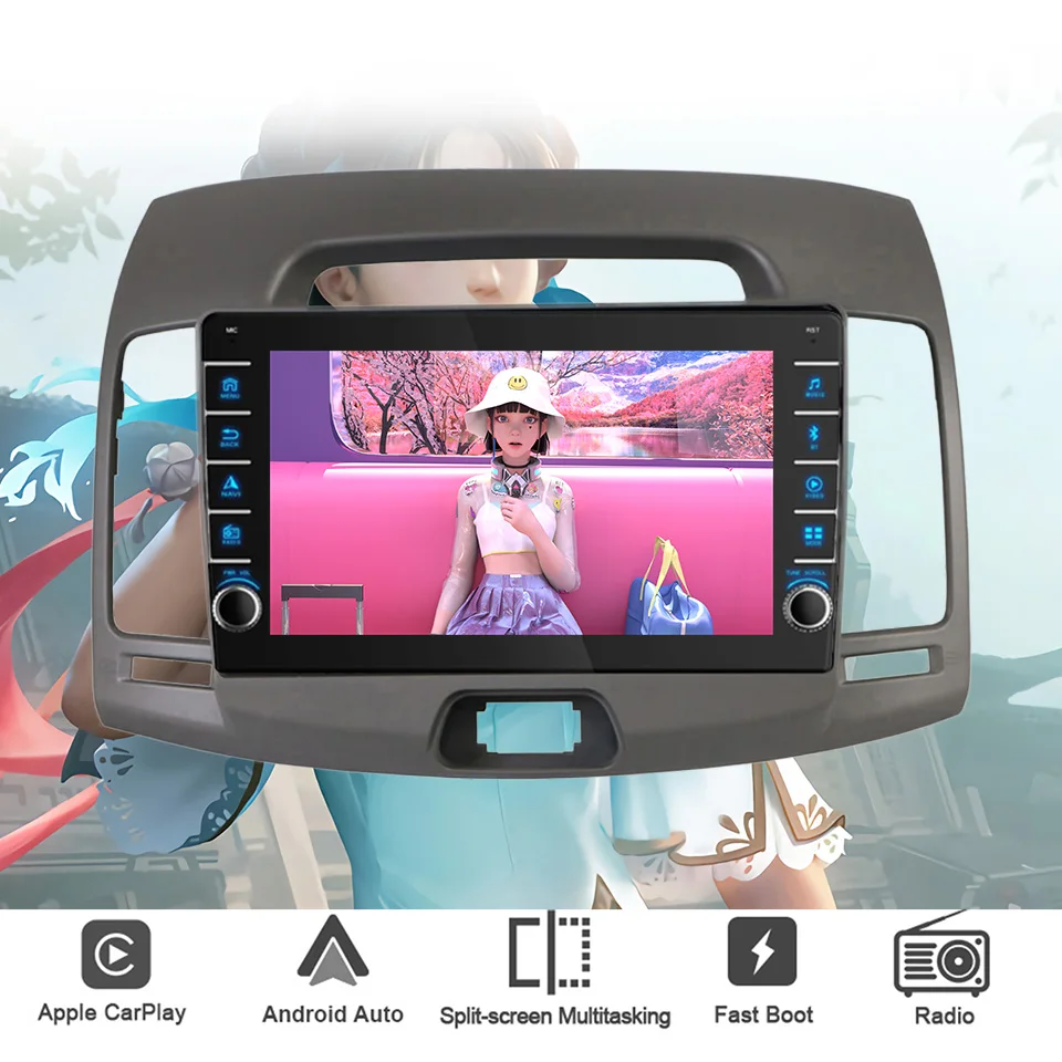8G+128G Android 14 For Hyundai Elantra 2006 - 2012 Car Radio Audio Multimedia Stereo PC Tablet GPS Monitor 2Din DVD Carplay Auto
