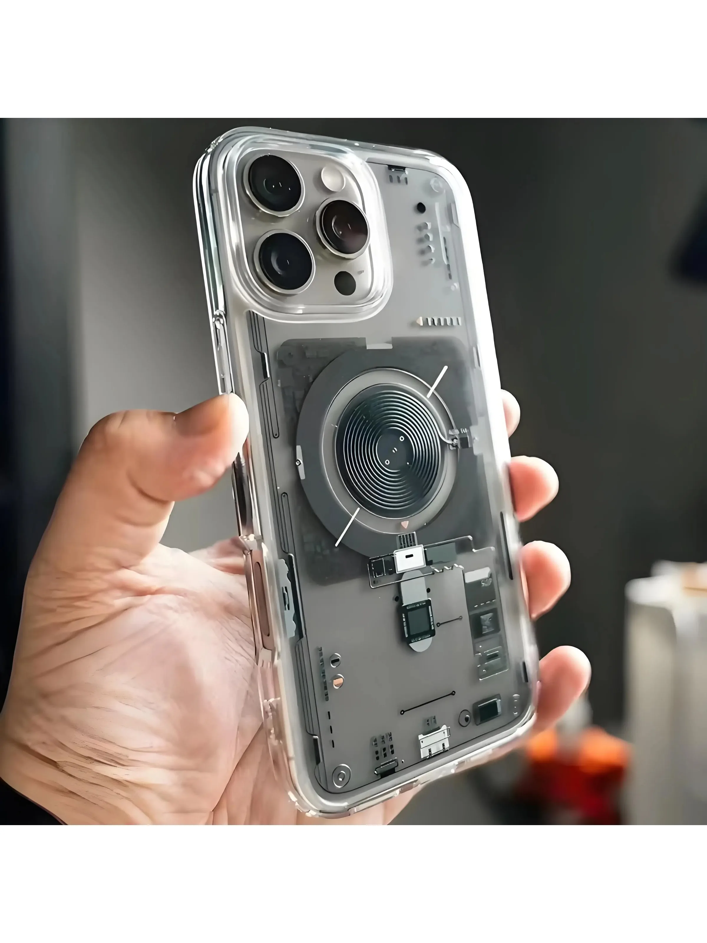 Nowe, magnetyczne etui z zaawansowaną technologią do iPhone 18, 17 Pro Max, 16, 15, 14, 13, 12 – przezroczyste, odporne na wstrząsy, kompatybilne z MagSafe. — zdjęcie produktu 7