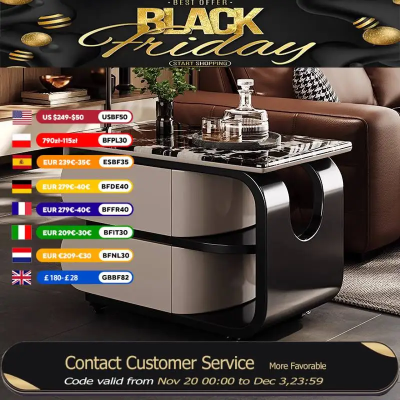 

Mobile Assecorises Coffee Tables Luxury Black Shaped Center Coffee Tables Lateral Tumbler Petite Mesa De Centro Sala Furniture