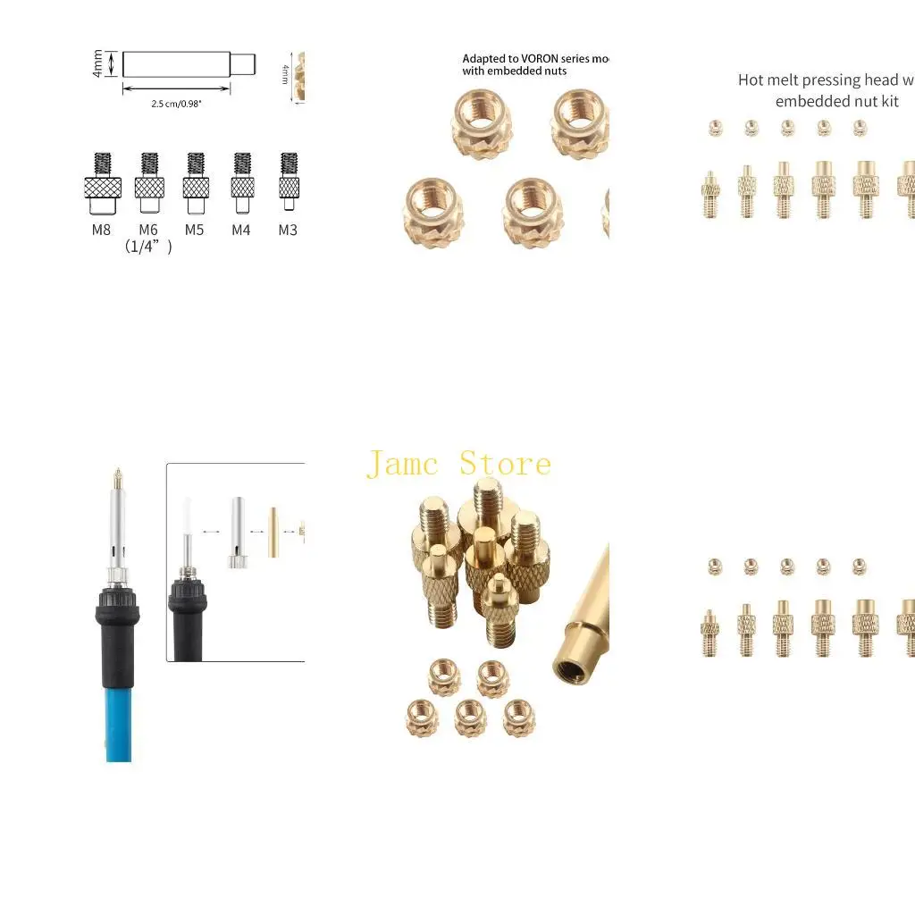 LX0B Thread Insert Nut Soldering Irons for 3D Printer Insert Nut Hot Melt Tool