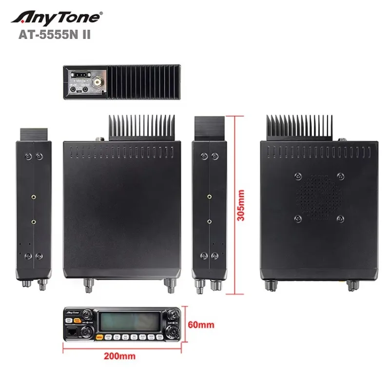 2026 ljc New AnyTone AT5555N II  High Power 60w 10 Meter Radio CB Transceiver With Large LCD Display Long Distance Mobile Radio - view 4