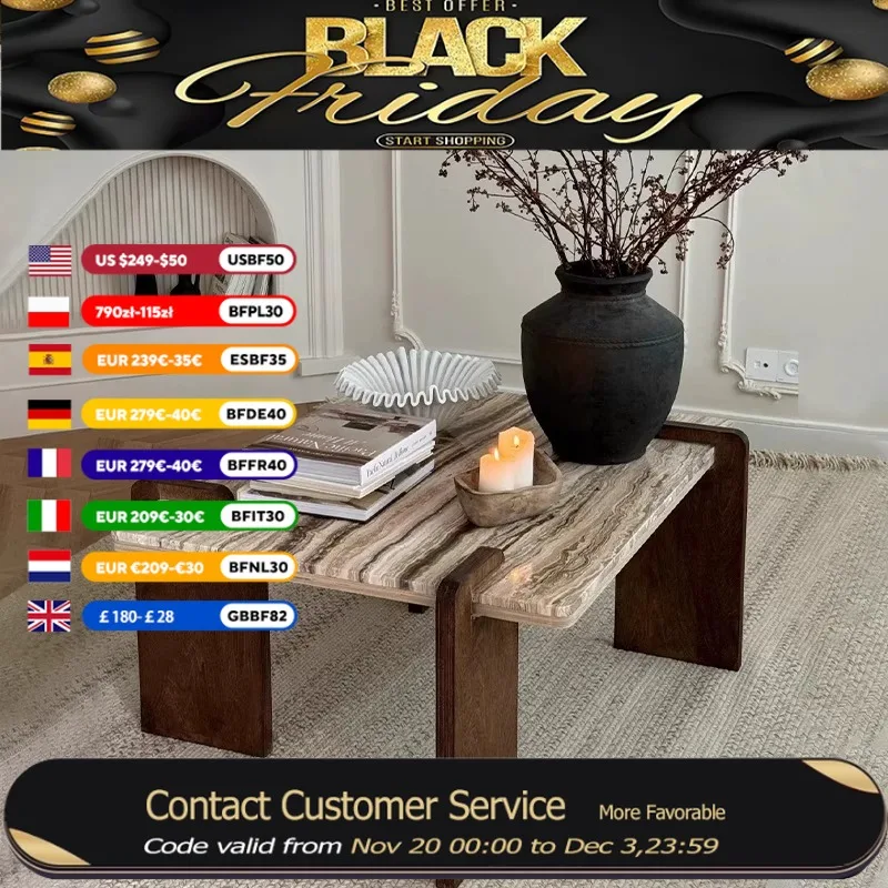 

Nordic Marble Side Table Aesthetic European Italian Center Living Room Coffee Table Modern Luxury Stone Salontafel Furniture