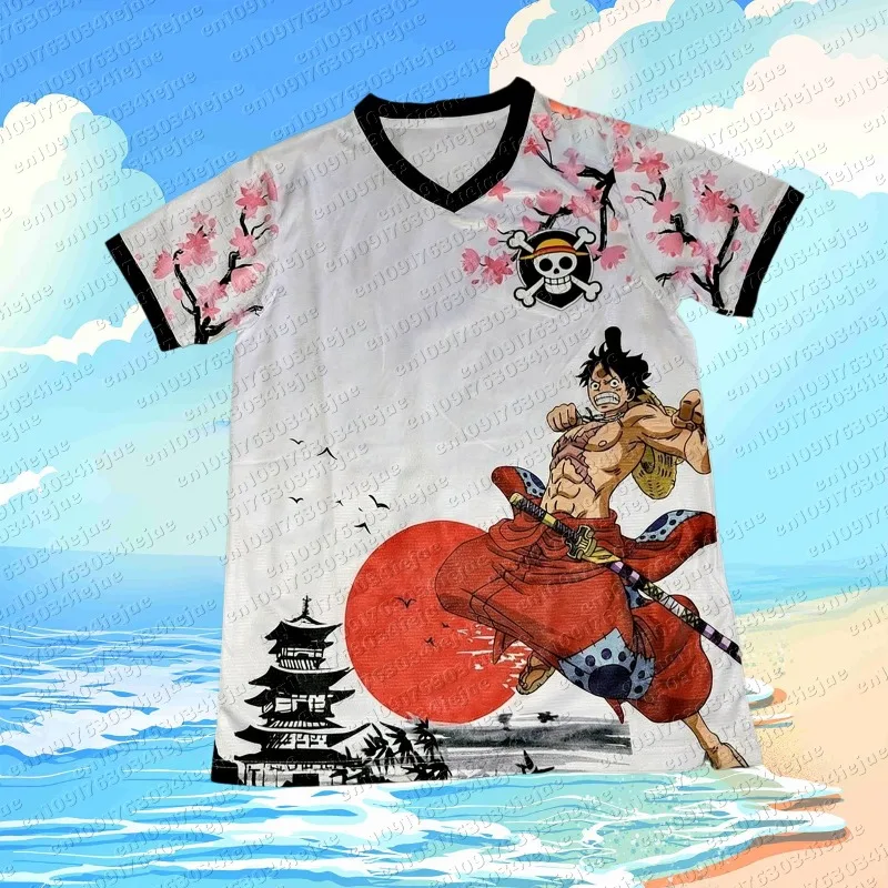 2026 One Piece Luffy Football Jersey T-shirt Kids Football Special Jersey Men's/Women's Quick-Drying Breathable Sweatshirt view 2