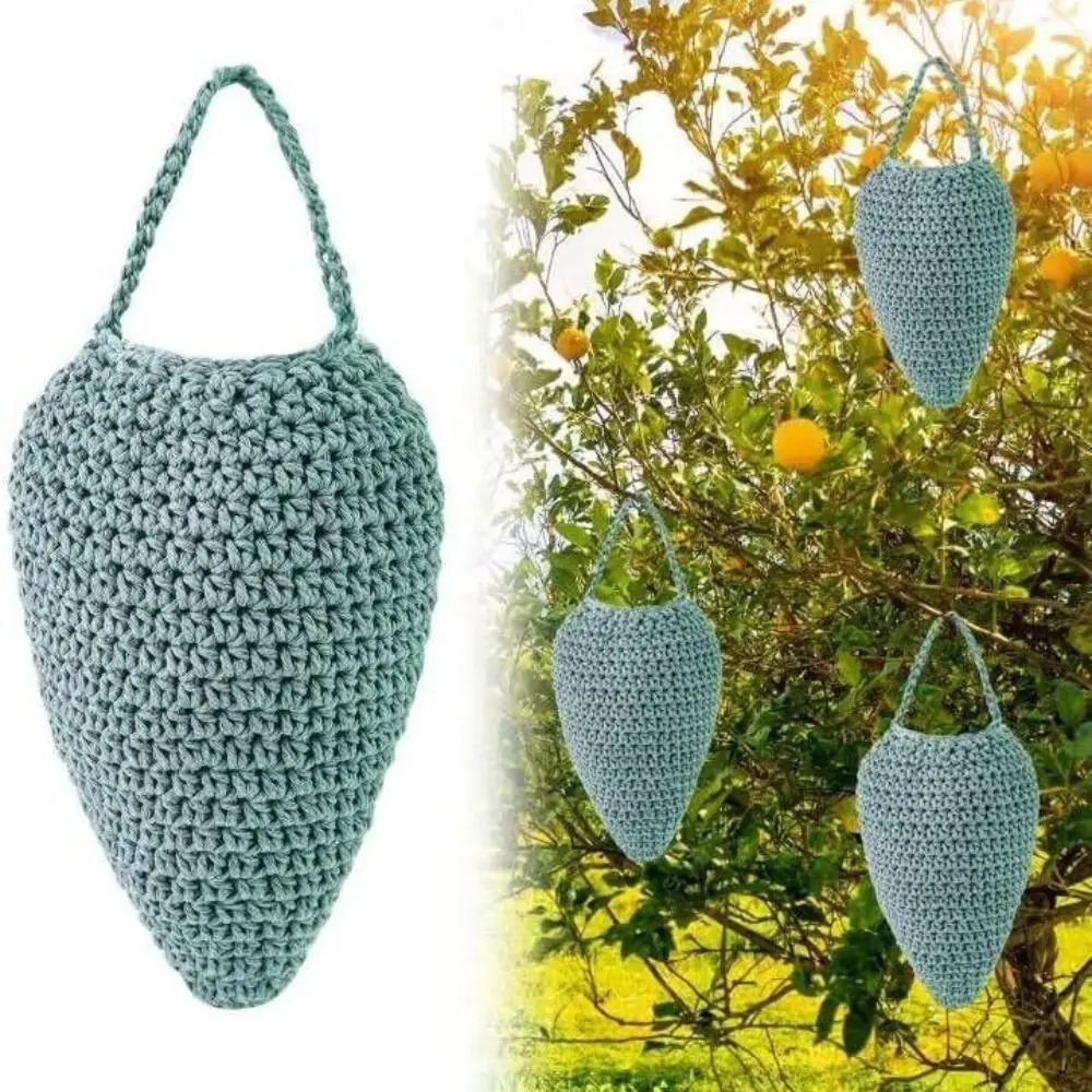 Nido de Avispas de Ganchillo de Gran Tamaño, Diseño Portátil, Simulación de Panal de Abeja, Trampas Colgantes para Avispas, Adorno Tejido con Cuerda de Algodón