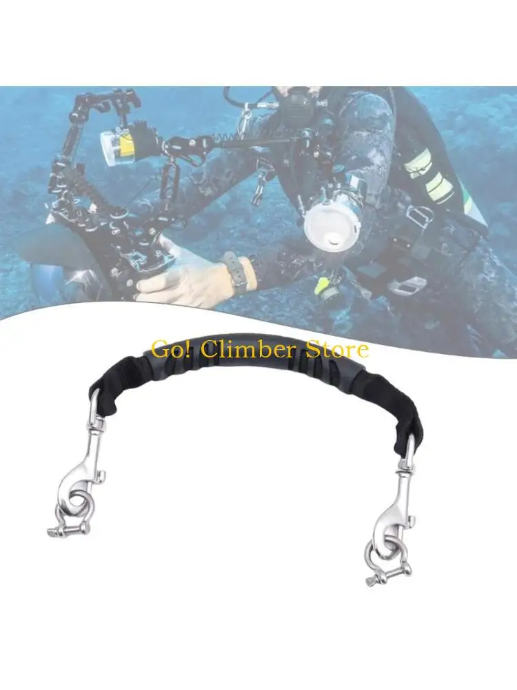 Q84C Flexible Rotation Camera Housing Carry Lanyard Scubas Diving Light Camera Handle With Swivels Hook And Clip Easy to Use