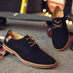 Suede Men's Shoes Classic Mens Sneakers Comfortable Dress Shoes Man Flat Shoes Fashion Shallow Mouth Tenis Masculino