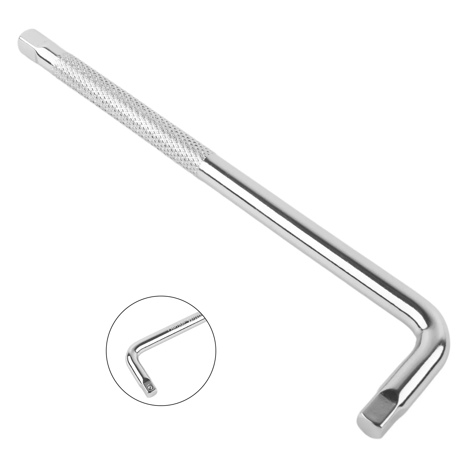 Double End NonSlip Socket Bent Bar Wrench L Type Shaped Silver Color Anti Slip Knurl Chrome Vanadium Steel Material