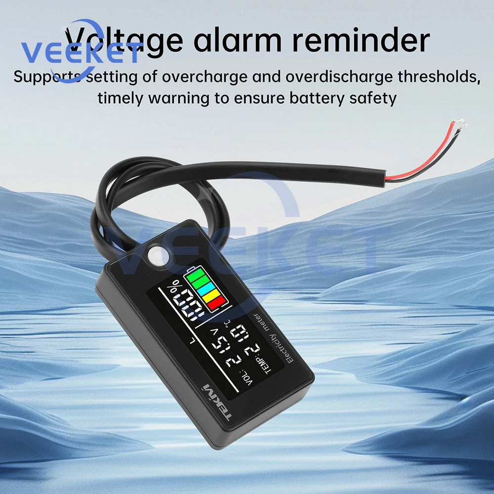 DC 8-100V LCD Digitale Voltage Power Meter Ternaire/Lithium-ijzer/Zuur Batterij Capaciteit Indicator voltmeter