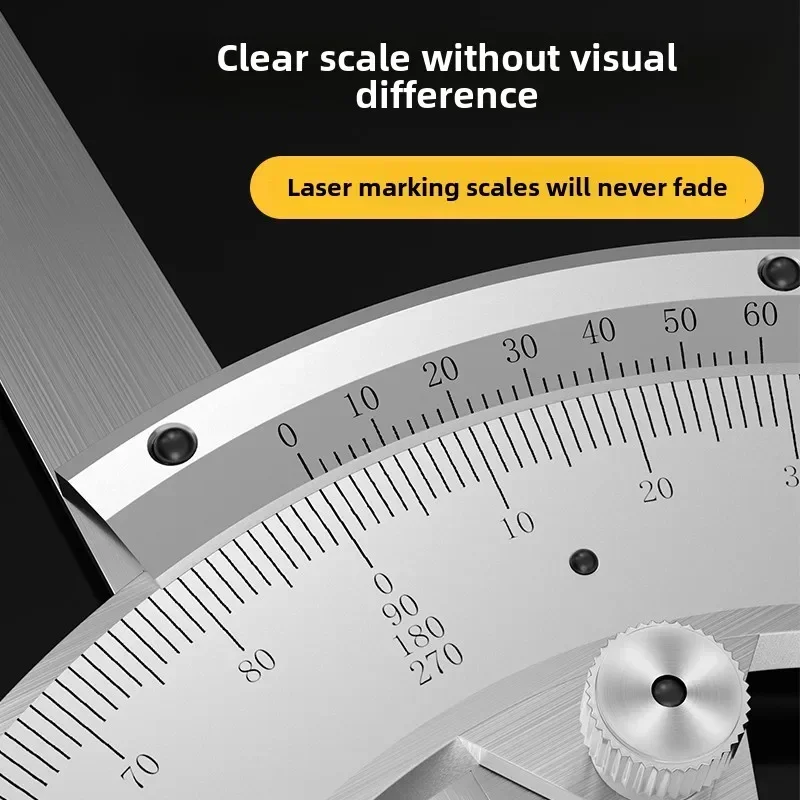 High Precision Universal Angle Ruler Stainless Steel Industrial Angle Gauge Measuring Tool 320 Degrees