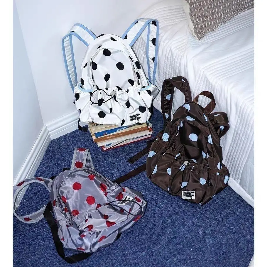 Unique Polka Dot Ultra-light Polka Dot Backpack High-end Polka Dot Backpack New Versatile Travel Lightweight Storage Backpack